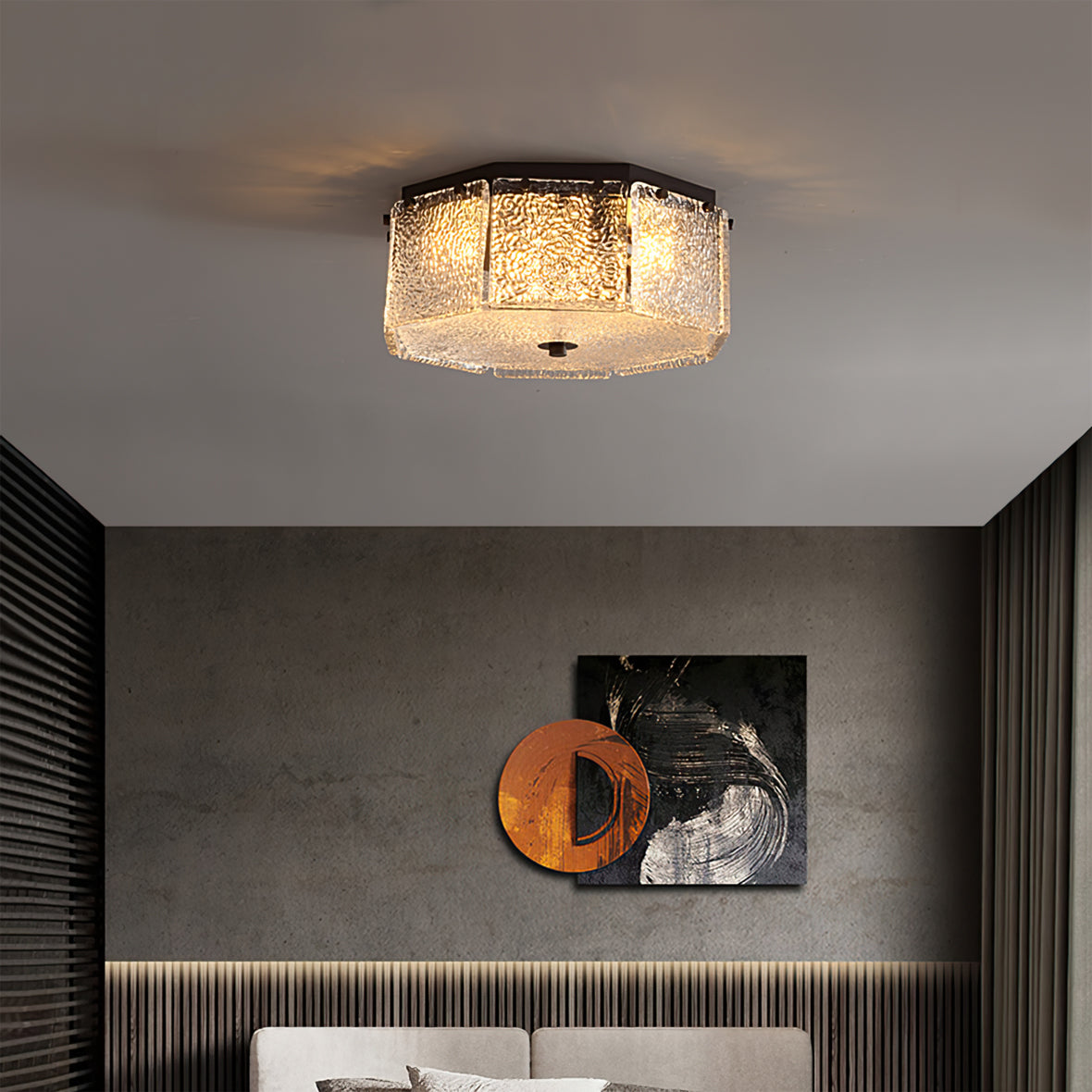 Lampe de Plafond Moderne en Cuivre - Éclairage Raffiné et Durable