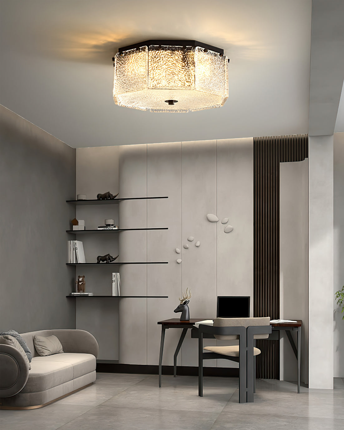 Lampe de Plafond Moderne en Cuivre - Éclairage Raffiné et Durable