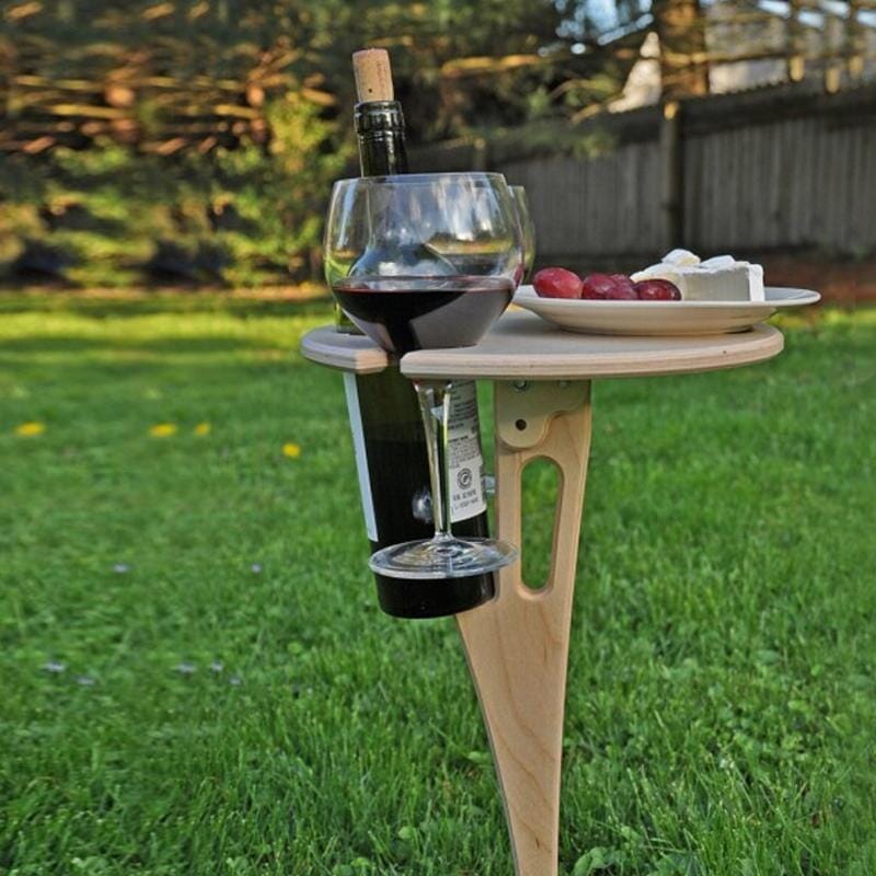 Table à Vin Pliable Compacte - Parfaite pour Pique-niques et Camping