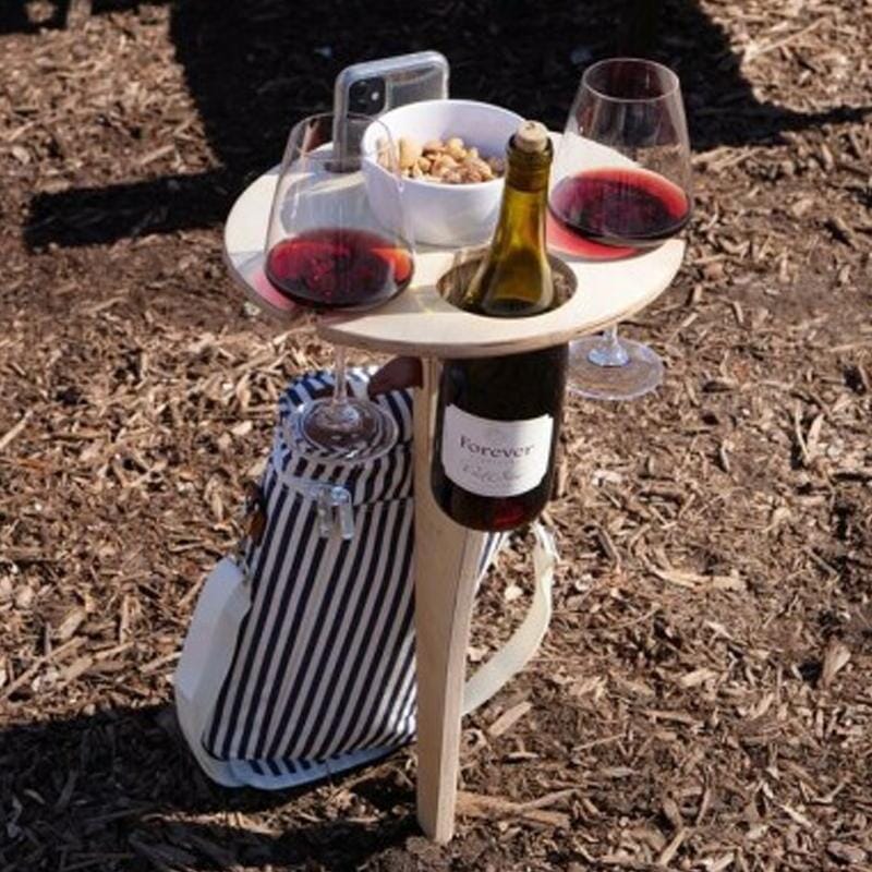Table à Vin Pliable Compacte - Parfaite pour Pique-niques et Camping