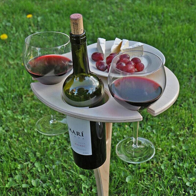 Table à Vin Pliable Compacte - Parfaite pour Pique-niques et Camping