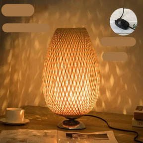 Lampe de Table en Bambou - Design Vintage et Écologique