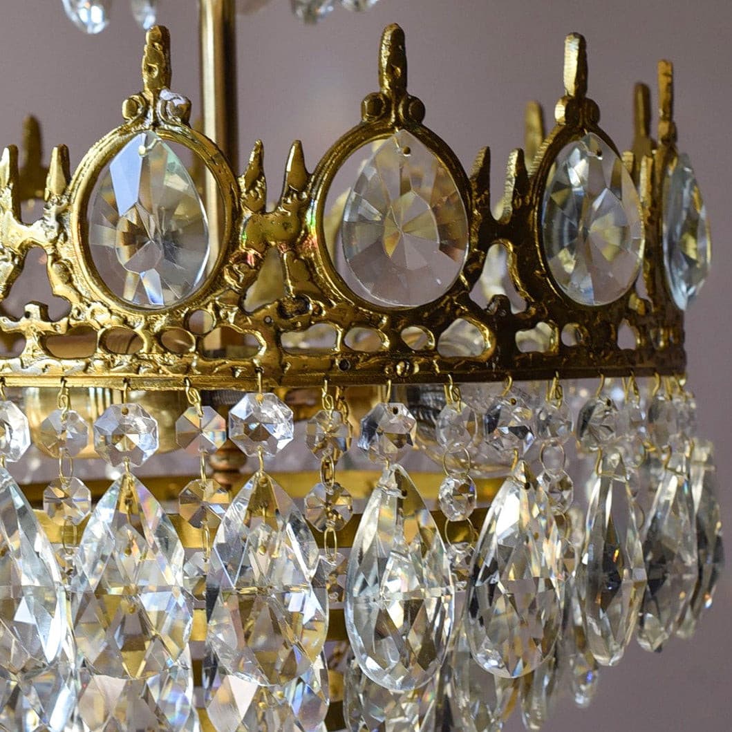 Lampe de Table en Cristal Doré - Élégante et Luxueuse pour Intérieur
