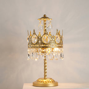 Lampe de Table en Cristal Doré - Élégante et Luxueuse pour Intérieur