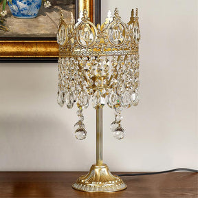Lampe de Table en Cristal Doré - Élégante et Luxueuse pour Intérieur