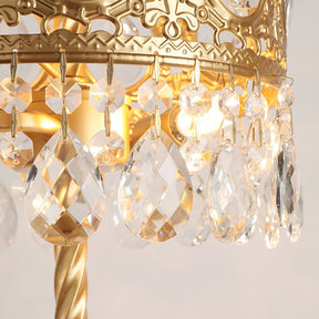 Lampe de Table en Cristal Doré - Élégante et Luxueuse pour Intérieur