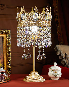 Lampe de Table en Cristal Doré - Élégante et Luxueuse pour Intérieur