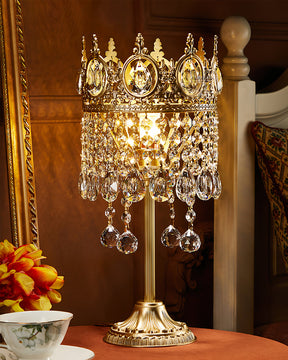 Lampe de Table en Cristal Doré - Élégante et Luxueuse pour Intérieur