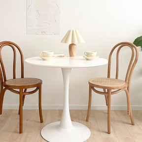 Lampe de Table Vintage en Velours - Abat-jour Plissé et Base en Bois