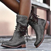 Bottes en Cuir Vintage pour Femmes - Élégantes et Confortables Toute la Journée