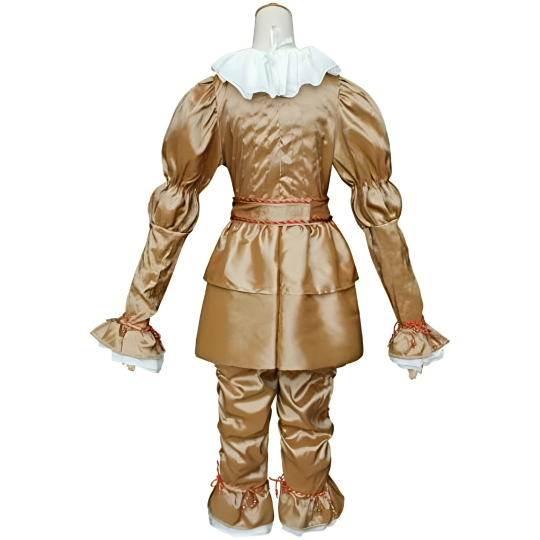 Costume de Clown Vintage Halloween - Manches Longues et Détails en Volants