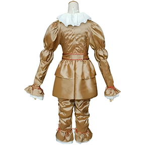 Costume de Clown Vintage Halloween - Manches Longues et Détails en Volants