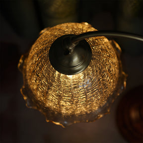 Lampe de Table Vintage en Verre Texturé - Douce Lueur et Charme Intemporel