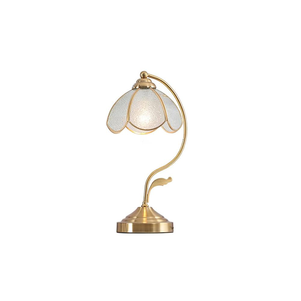 Lampe de Table en Verre Floral - Élégance et Charme Intemporel