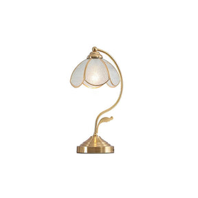 Lampe de Table en Verre Floral - Élégance et Charme Intemporel