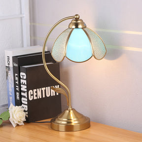 Lampe de Table en Verre Floral - Élégance et Charme Intemporel