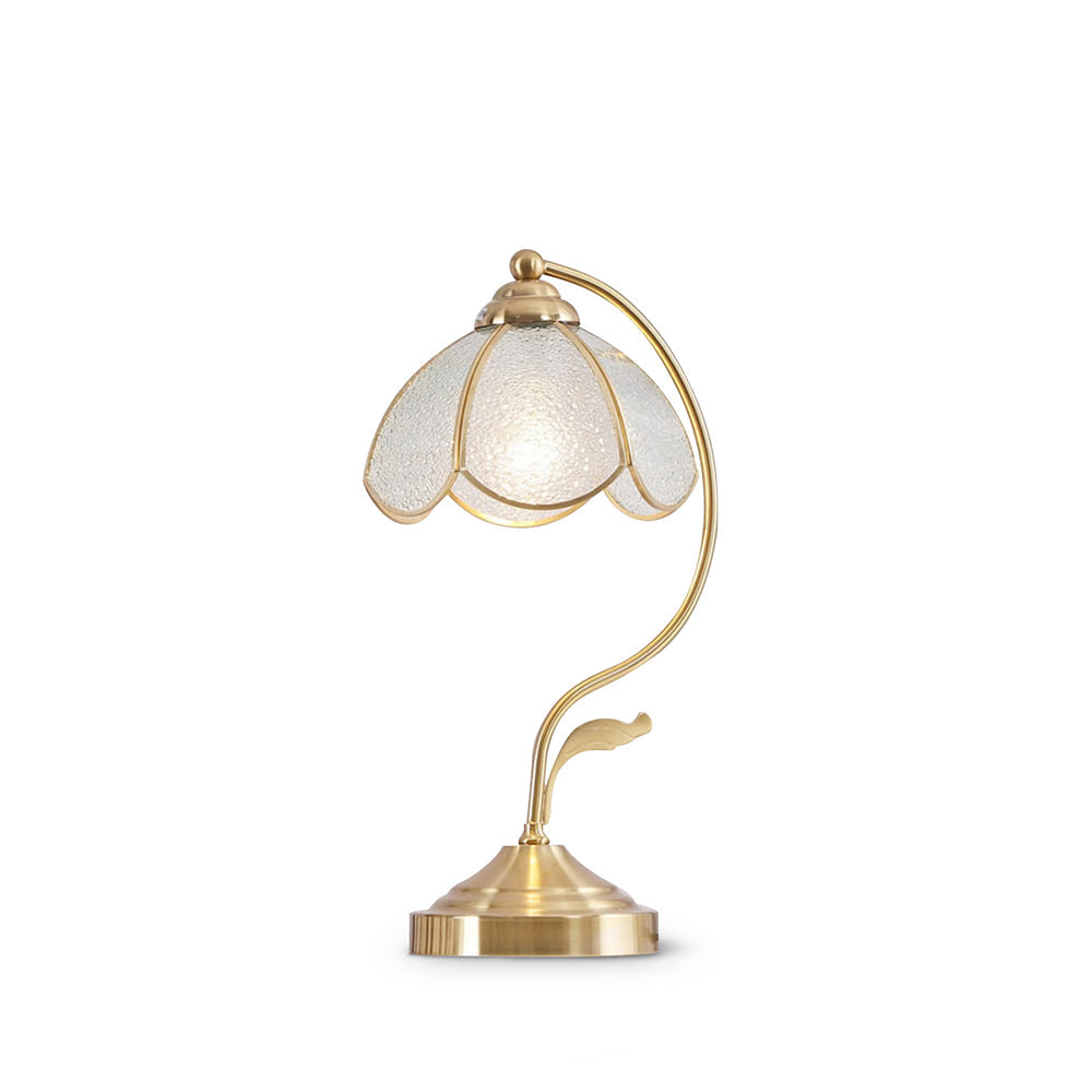 Lampe de Table en Verre Floral - Élégance et Charme Intemporel
