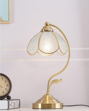 Lampe de Table en Verre Floral - Élégance et Charme Intemporel