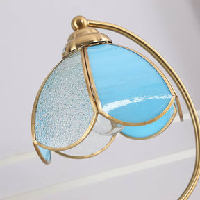 Lampe de Table en Verre Floral - Élégance et Charme Intemporel
