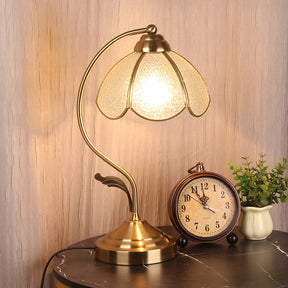 Lampe de Table en Verre Floral - Élégance et Charme Intemporel