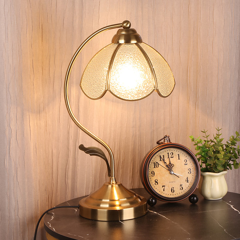Lampe de Table en Verre Floral - Élégance et Charme Intemporel