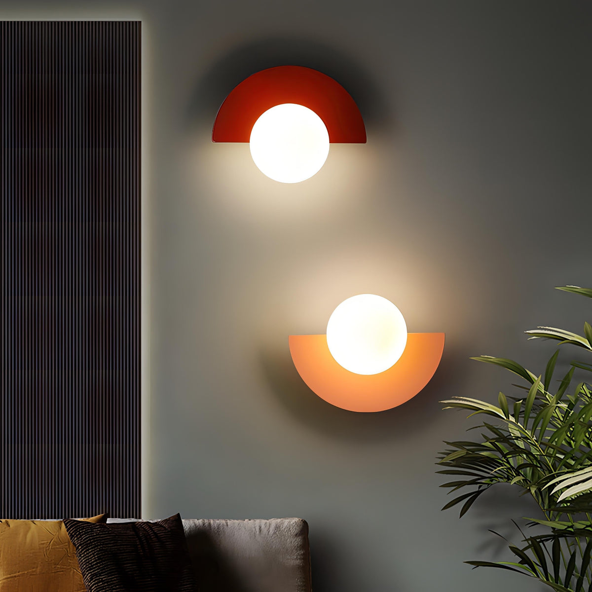 Applique Murale Minimaliste Scandinave - Design Semi-Circulaire et Élégant