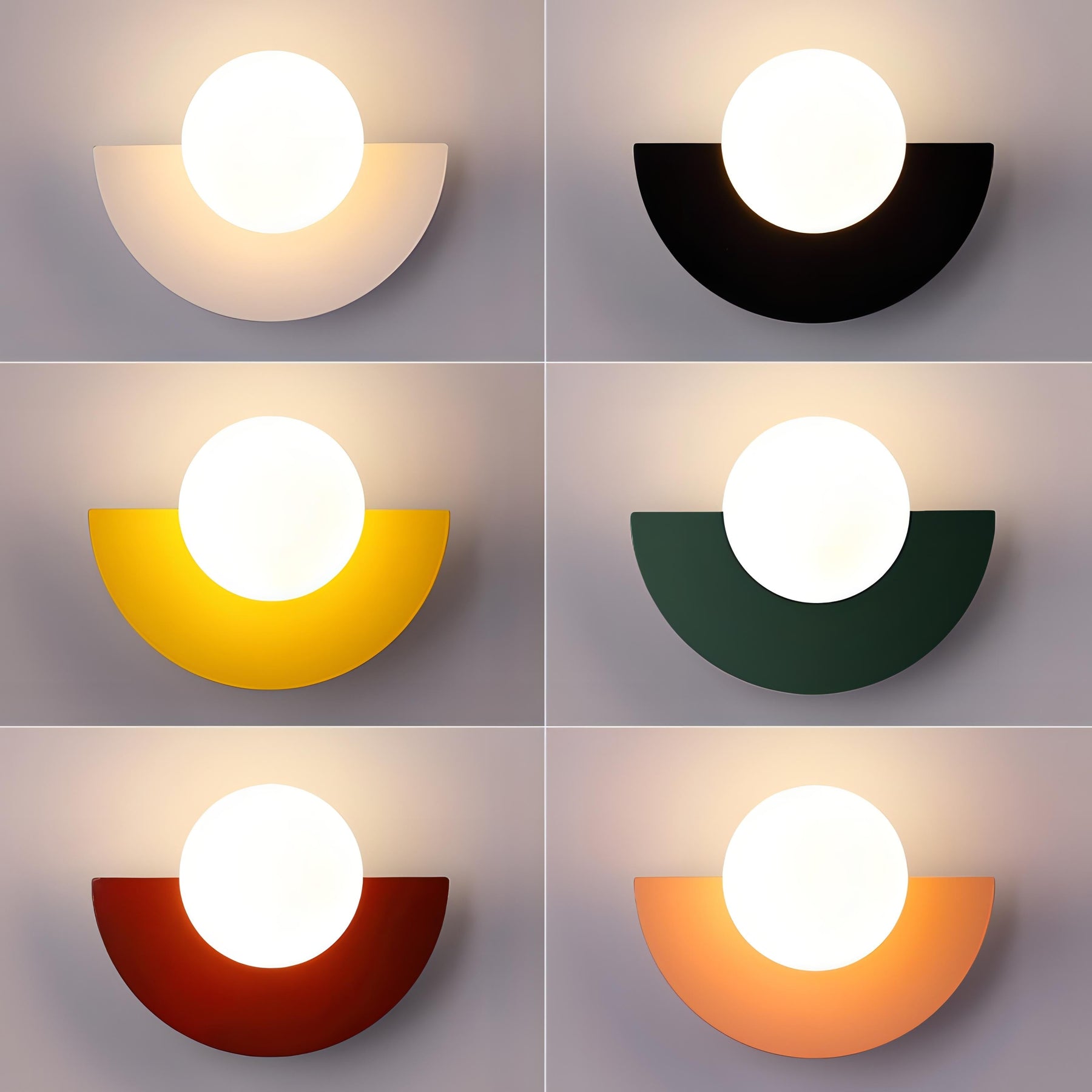 Applique Murale Minimaliste Scandinave - Design Semi-Circulaire et Élégant
