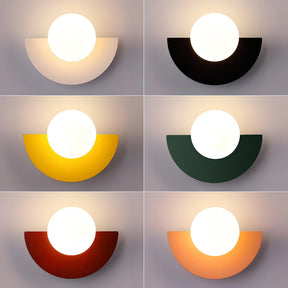 Applique Murale Minimaliste Scandinave - Design Semi-Circulaire et Élégant