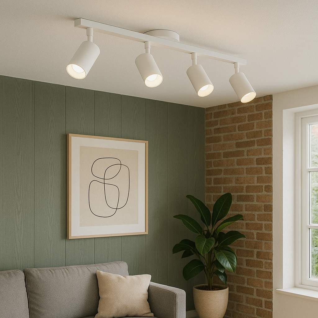 Lampe de Plafond Moderne à 4 Têtes - Élégance Contemporaine et Atmosphère Chaleureuse