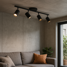 Lampe de Plafond Moderne à 4 Têtes - Élégance Contemporaine et Atmosphère Chaleureuse