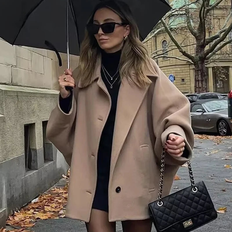 Manteau d'Hiver Oversize pour Femmes - Confort et Élégance en Hiver