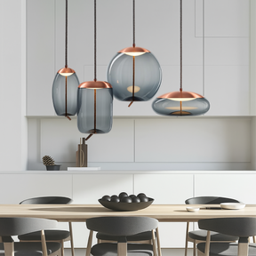 Lampe Suspendue en Or Rose - Élégance et Style Contemporain