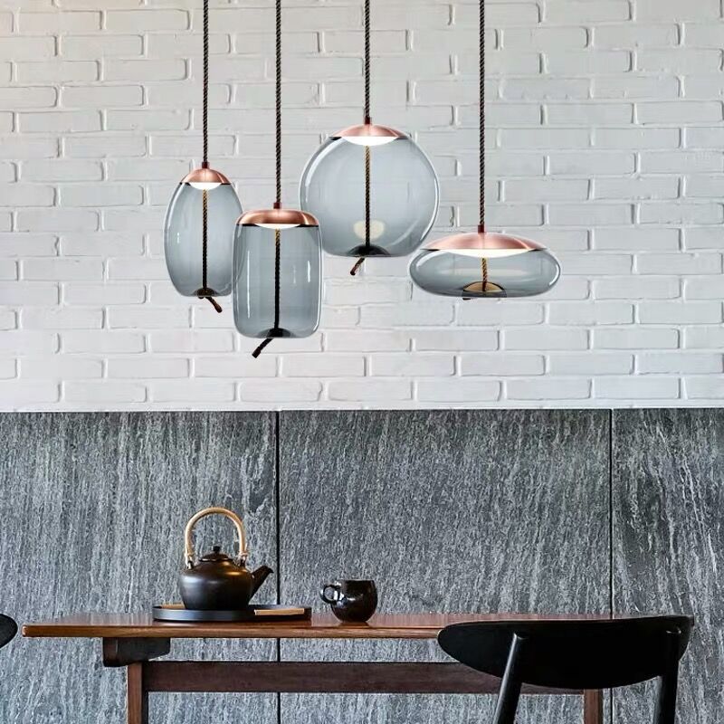 Lampe Suspendue en Or Rose - Élégance et Style Contemporain