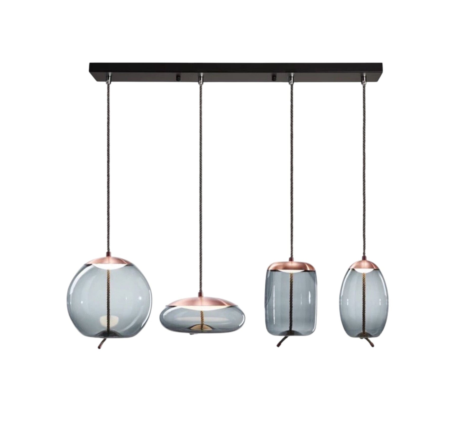 Lampe Suspendue en Or Rose - Élégance et Style Contemporain