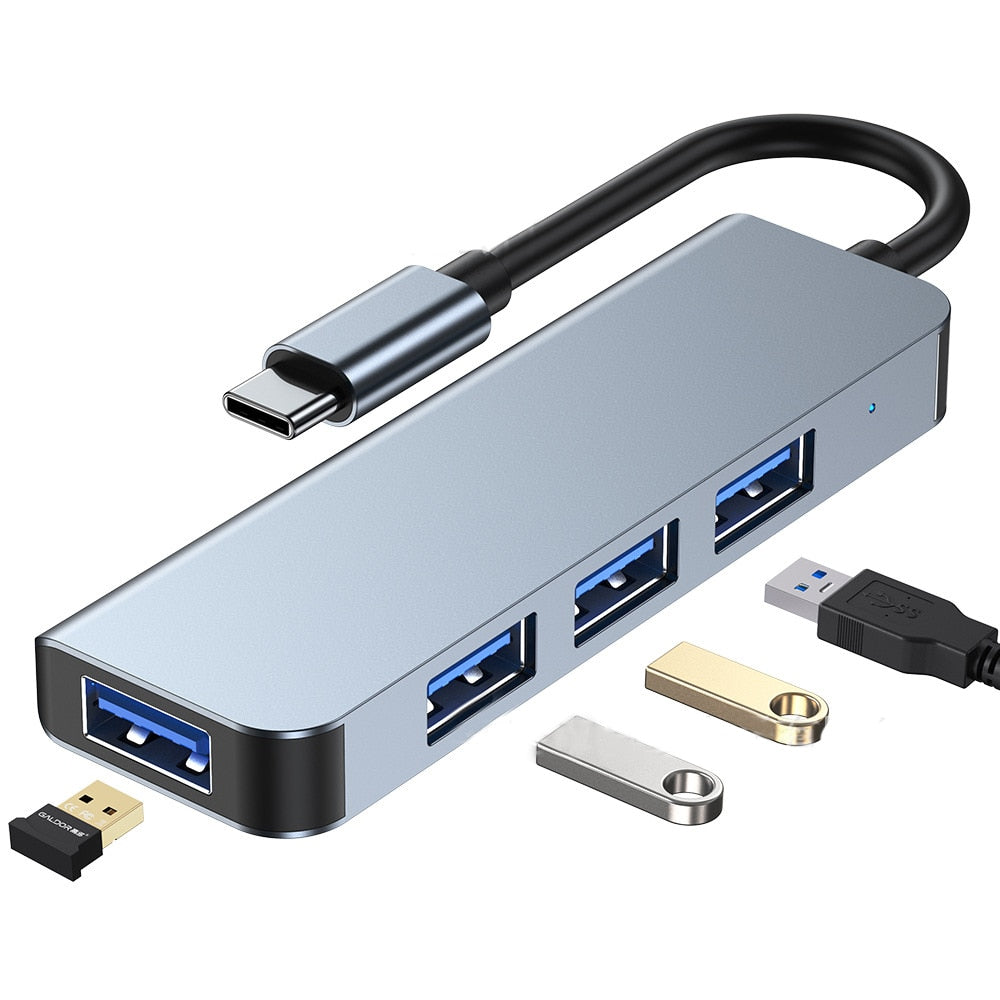 Hub USB-C 4K avec Charge Rapide - Connectivité Polyvalente et Design Compact
