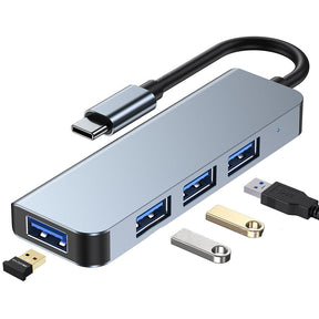 Hub USB-C 4K avec Charge Rapide - Connectivité Polyvalente et Design Compact