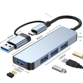 Hub USB-C 4K avec Charge Rapide - Connectivité Polyvalente et Design Compact