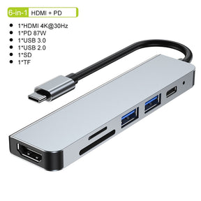 Hub USB-C 4K avec Charge Rapide - Connectivité Polyvalente et Design Compact