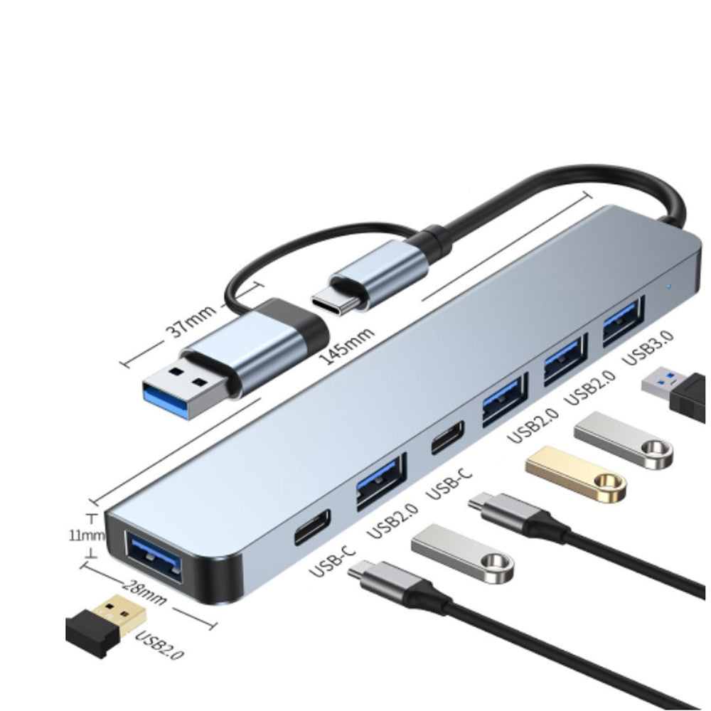 Hub USB-C 4K avec Charge Rapide - Connectivité Polyvalente et Design Compact