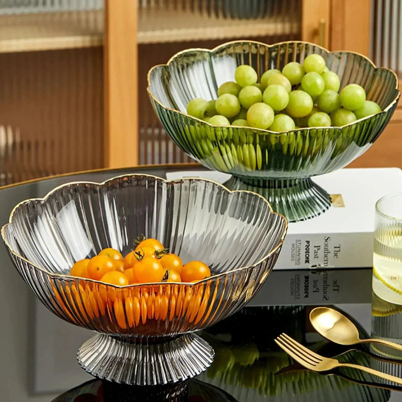 Bol à Fruits Élégant en Plastique - Design Chic et Base Amovible