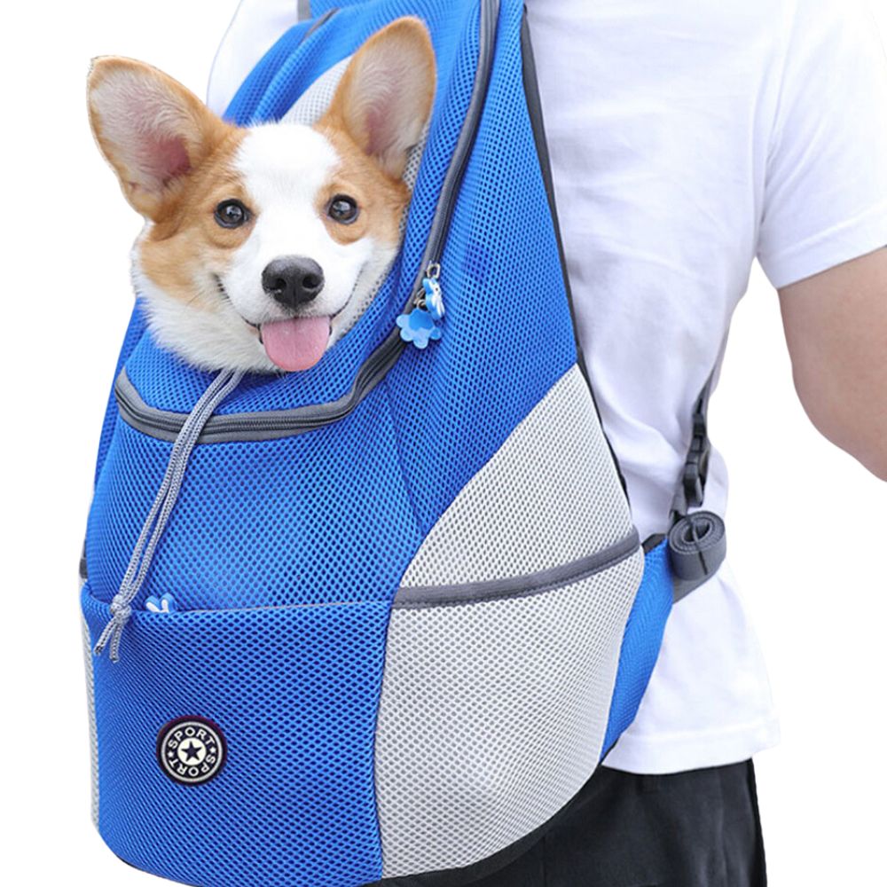 Sac à Dos pour Chien Ajustable - Maille Respirante et Rangement Pratique