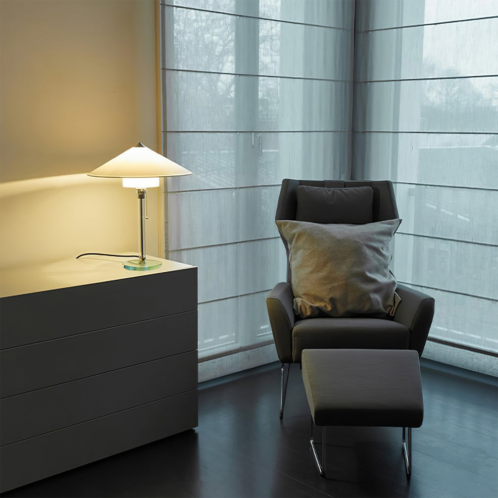 Lampe de Table Minimaliste Bauhaus - Élégance Intemporelle et Éclairage Doux
