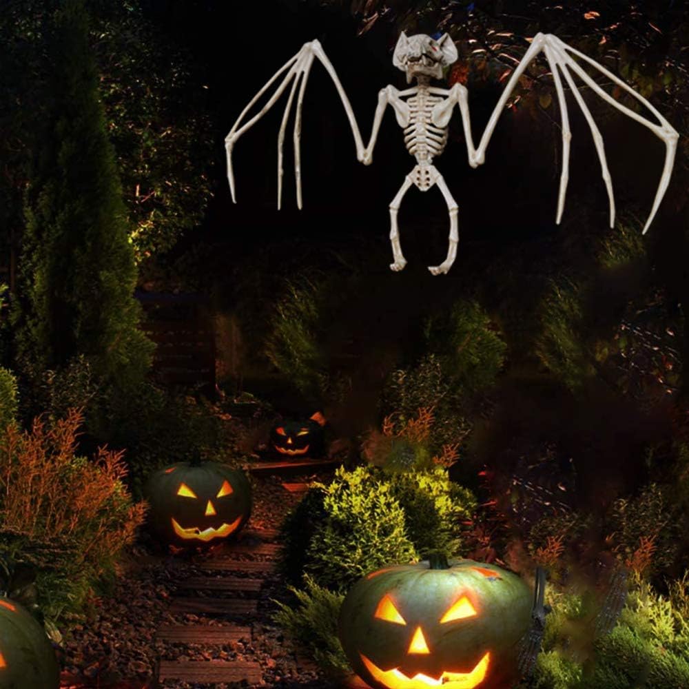 Décoration Murale Gothique Halloween - Squelette Chauve-souris Réutilisable et Durable