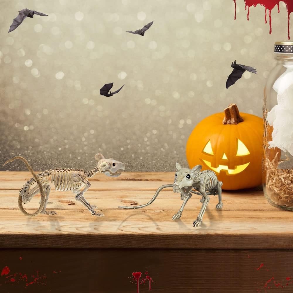 Décoration Murale Gothique Halloween - Squelette Chauve-souris Réutilisable et Durable