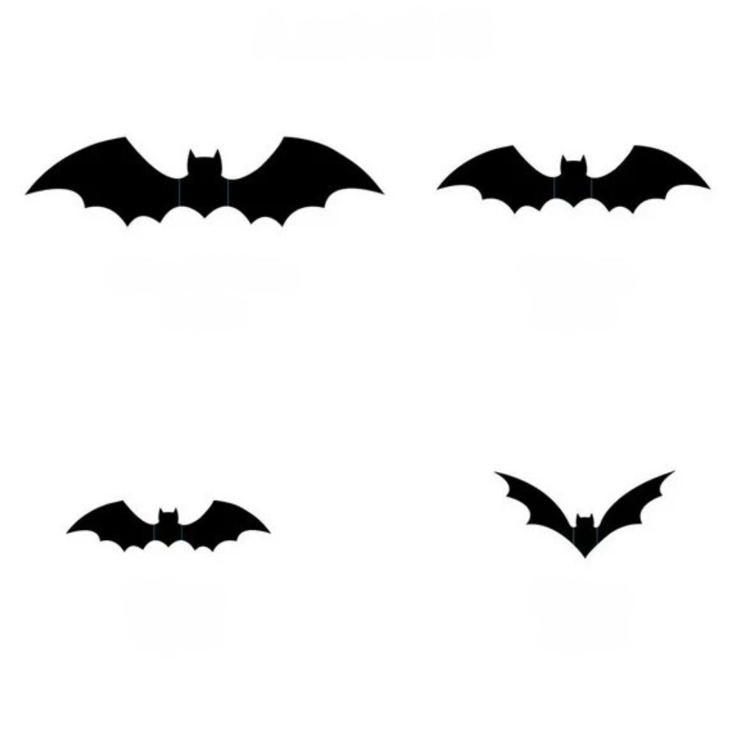 Autocollants Muraux de Chauves-Souris 3D - Décoration Halloween Effrayante et Réutilisable