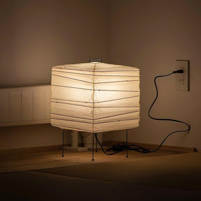 Lampe en Papier de Mûrier - Design Organique et Artisanat Raffiné