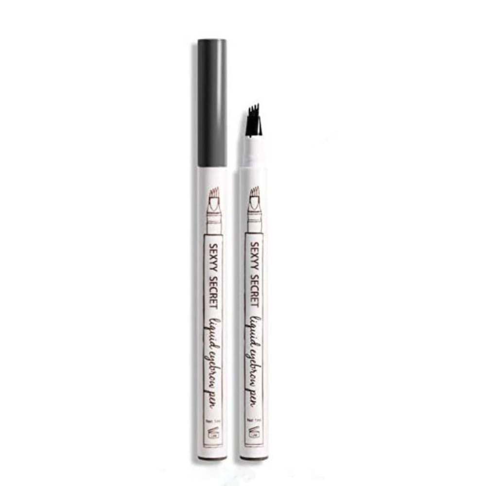 Crayon à Sourcils Étanche - Applicateur à 4 Pointes pour Finition Naturelle