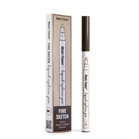 Crayon à Sourcils Étanche - Applicateur à 4 Pointes pour Finition Naturelle