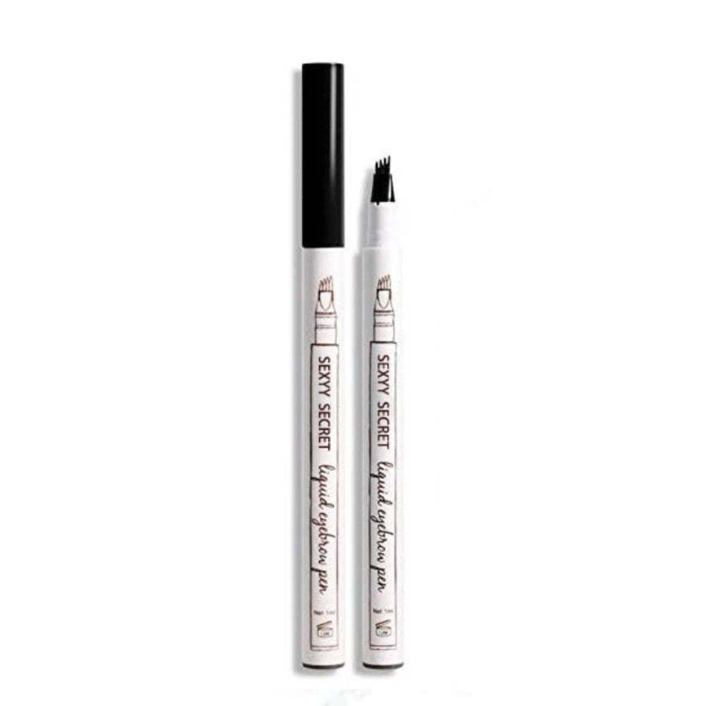 Crayon à Sourcils Étanche - Applicateur à 4 Pointes pour Finition Naturelle