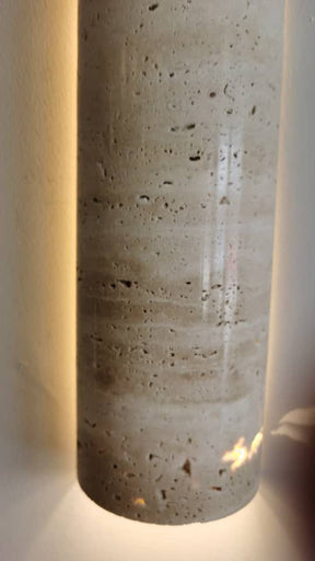 Lampe Murale en Travertin - Éclairage Chaud et Accueillant